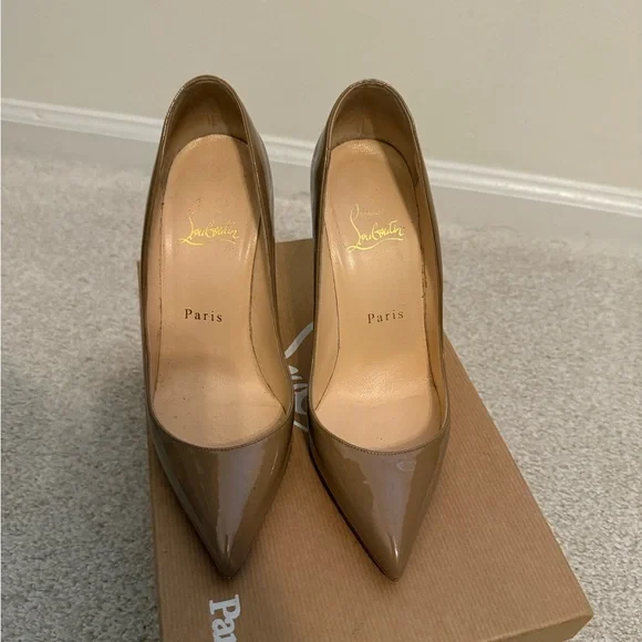 Christian Louboutin Glossy Brown Heels